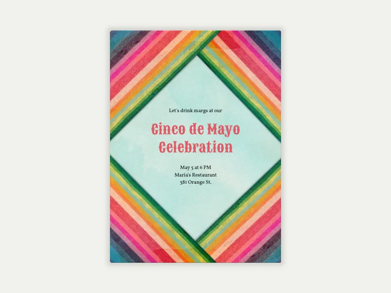 Ojo de Dios Invitation free template design