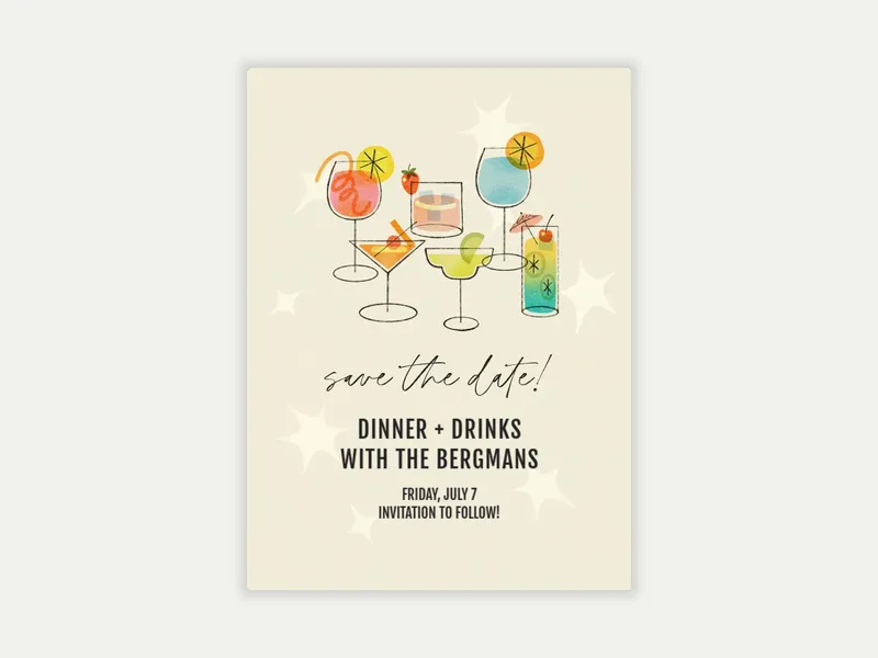 Happy Times Ahead - Save the Date free template design