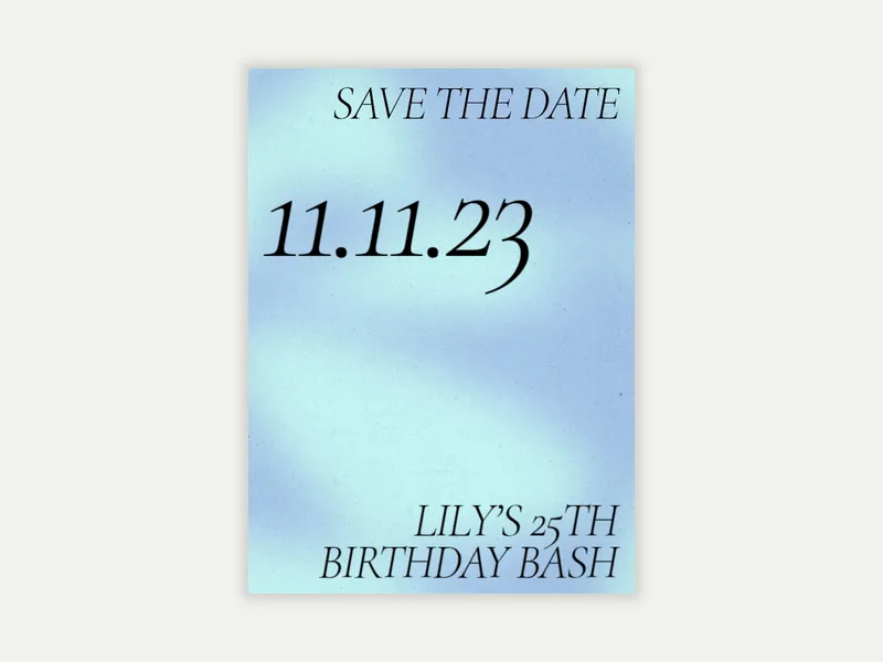Abstract Petals - Save the Date free template design