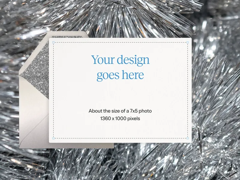 Upload Your Own Design (Tinsel) Invitation premium template design