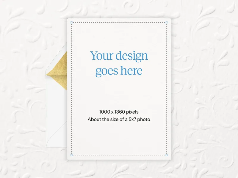 Upload Your Own Design (Embossed Foliage) - featured - Invitation
