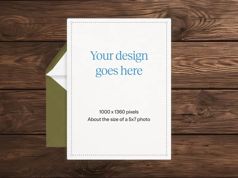 Upload Your Own Design (Dark Wood) Invitation premium template design
