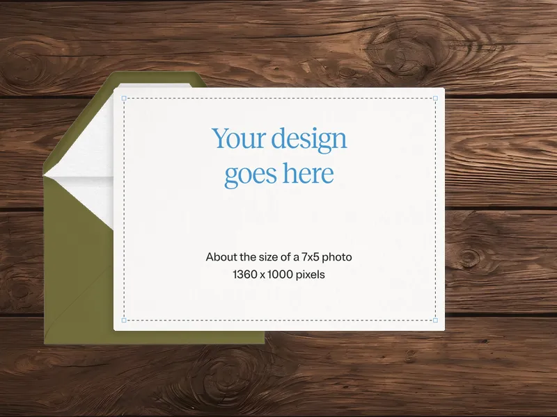 Upload Your Own Design (Dark Wood) Invitation premium template design