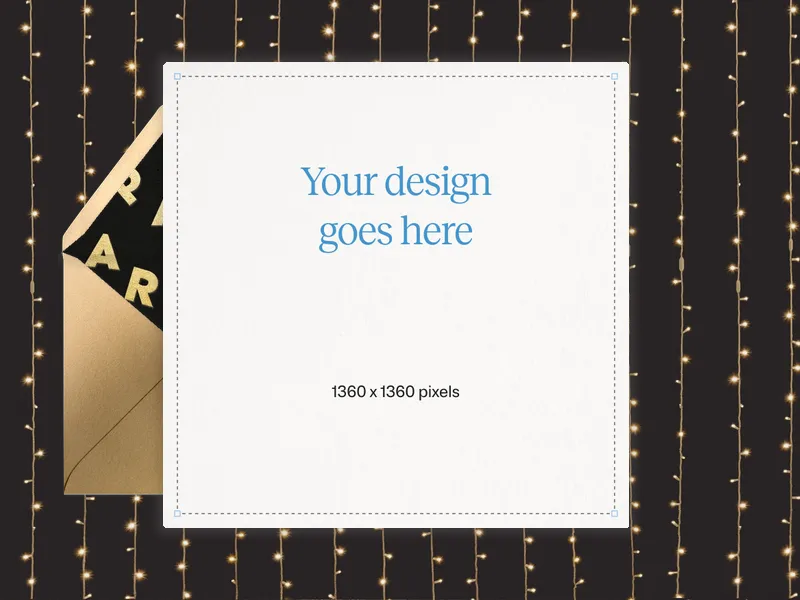 Upload Your Own Design (Twinkle Backdrop) Invitation premium template design