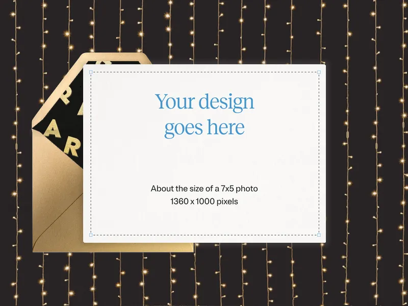 Upload Your Own Design (Twinkle Backdrop) Invitation premium template design