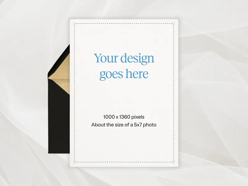 Upload Your Own Design (Romantic Tulle) Invitation premium template design
