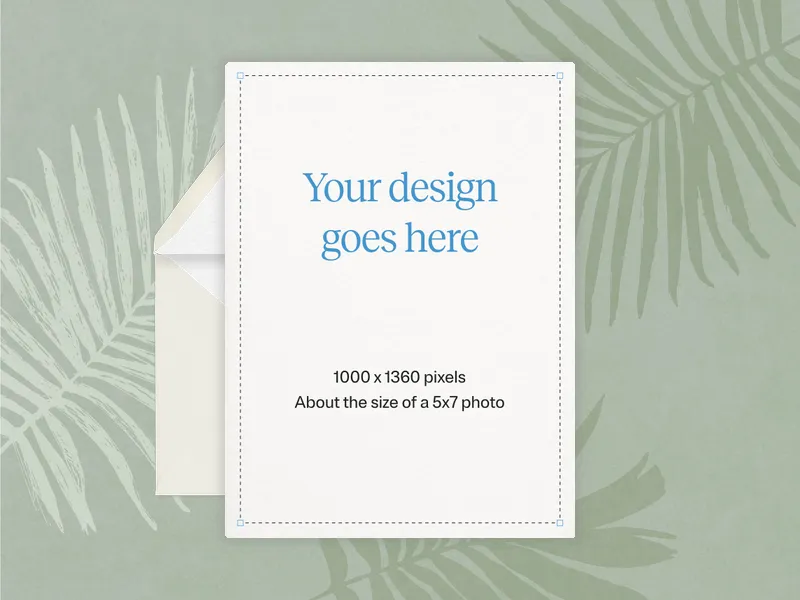 Upload Your Own Design (Palms) Invitation premium template design