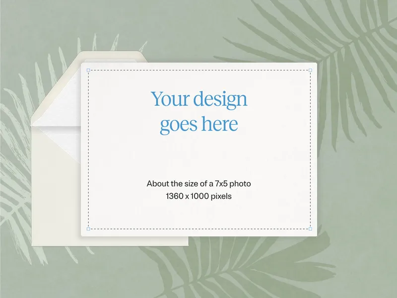 Upload Your Own Design (Palms) Invitation premium template design