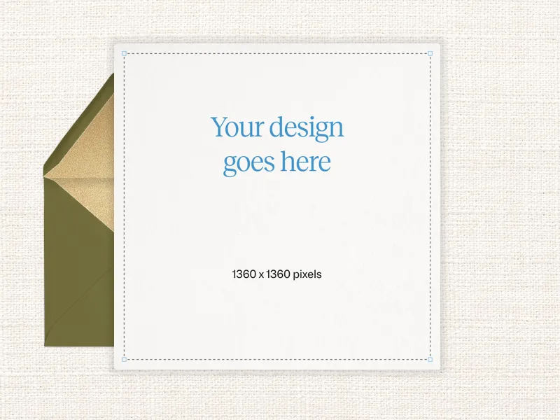 Upload Your Own Design (Olive Minimal) Invitation premium template design