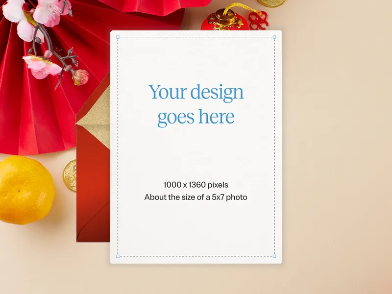 Upload Your Own Design (Prosperous Red) Invitation premium template design
