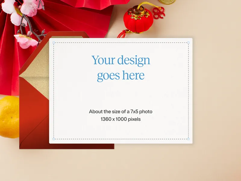 Upload Your Own Design (Prosperous Red) Invitation premium template design