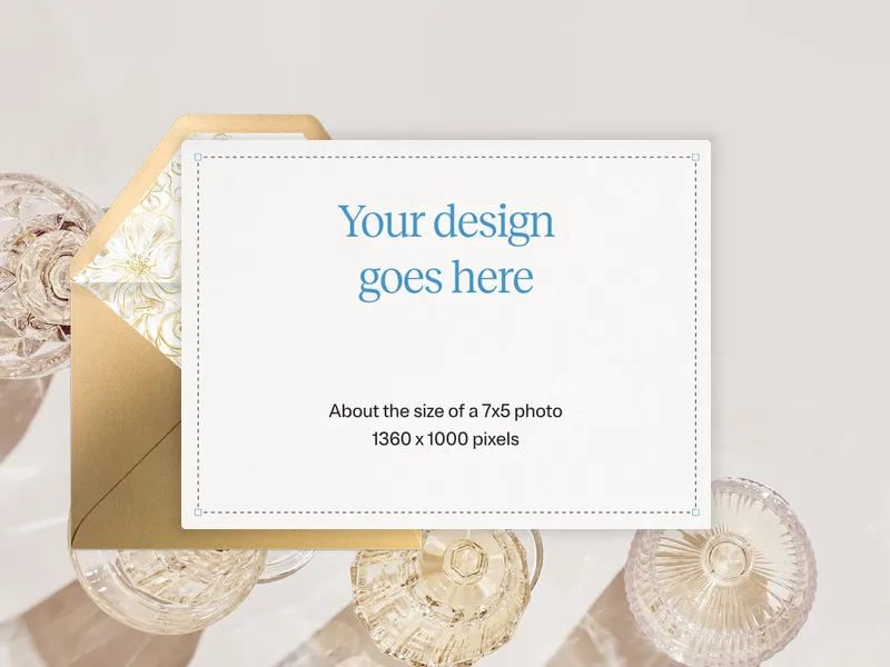 Upload Your Own Design (Gold Champagne) Invitation premium template design