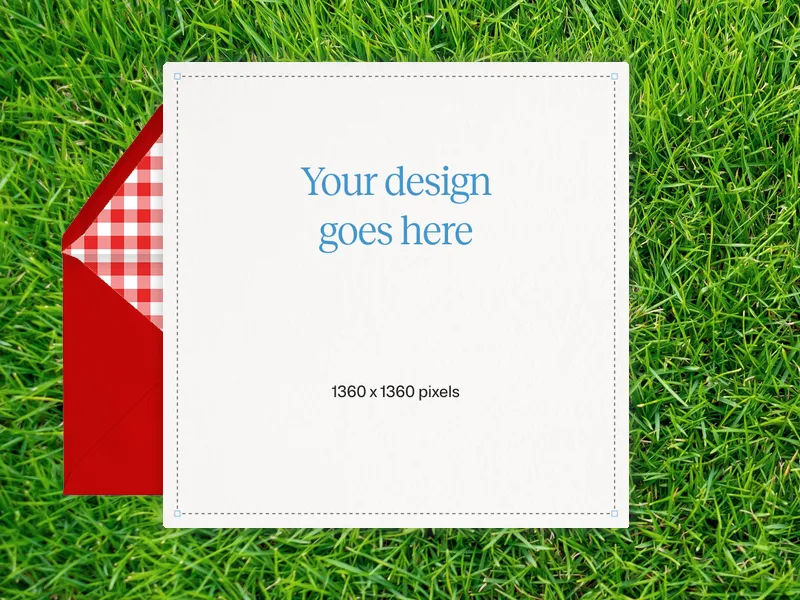 Upload Your Own Design (Grassy Picnic) Invitation premium template design