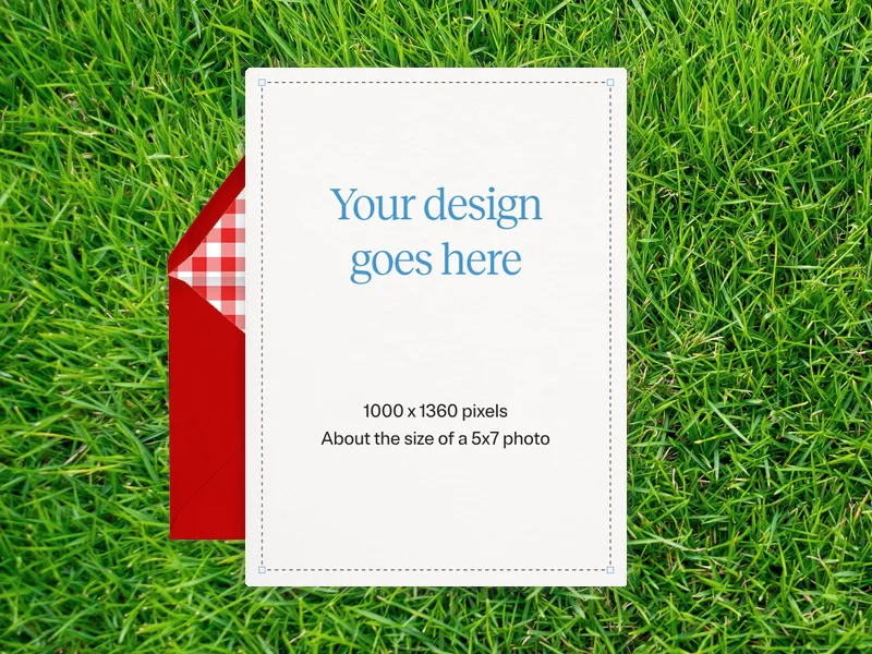 Upload Your Own Design (Grassy Picnic) Invitation premium template design