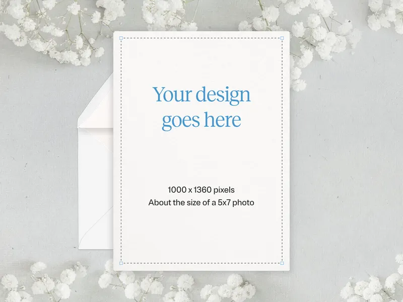 Upload Your Own Design (Baby’s Breath) Invitation premium template design