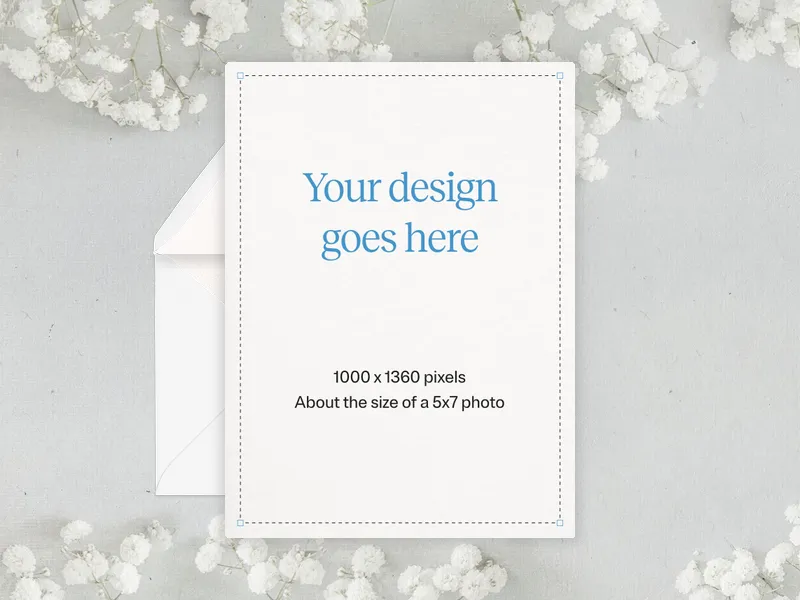 Upload Your Own Design (Baby’s Breath) Invitation premium template design