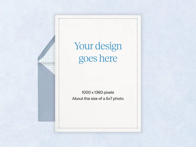 Upload Your Own Design (Dusty Blue Minimal) Invitation premium template design