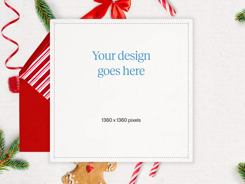 Upload Your Own Design (Gingerbread) Invitation premium template design