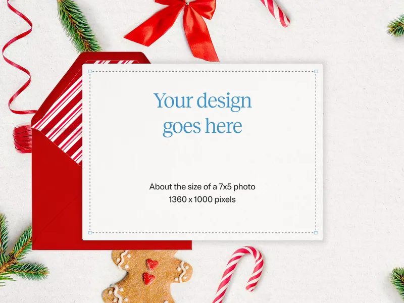 Upload Your Own Design (Gingerbread) Invitation premium template design