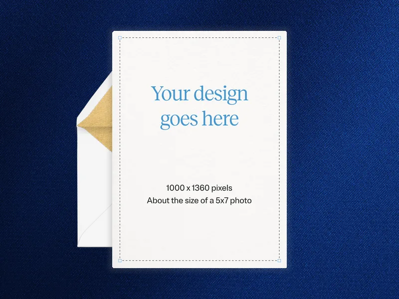 Upload Your Own Design (Blue & Gold) Invitation premium template design