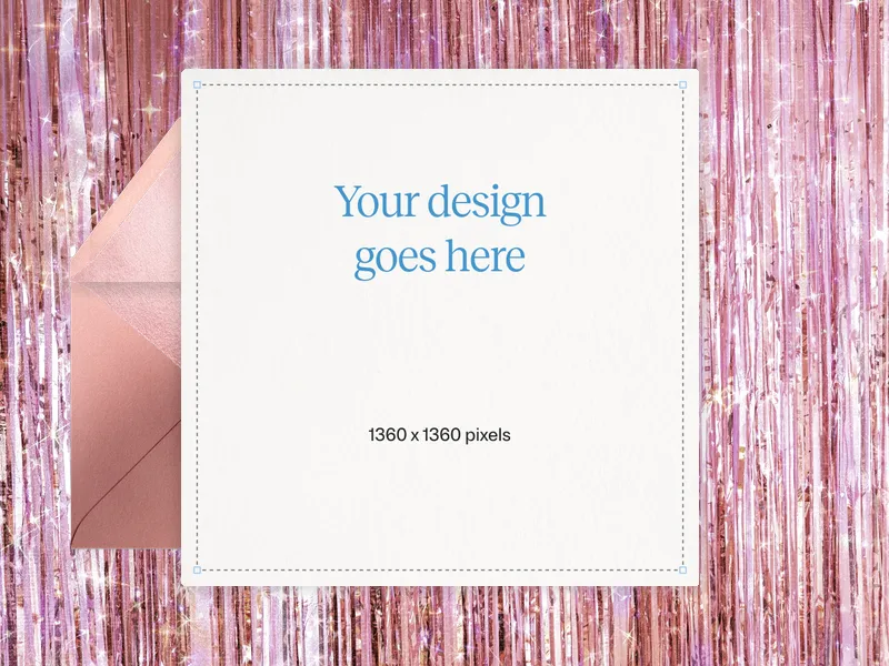 Upload Your Own Design (Tinsel Nights) Invitation premium template design