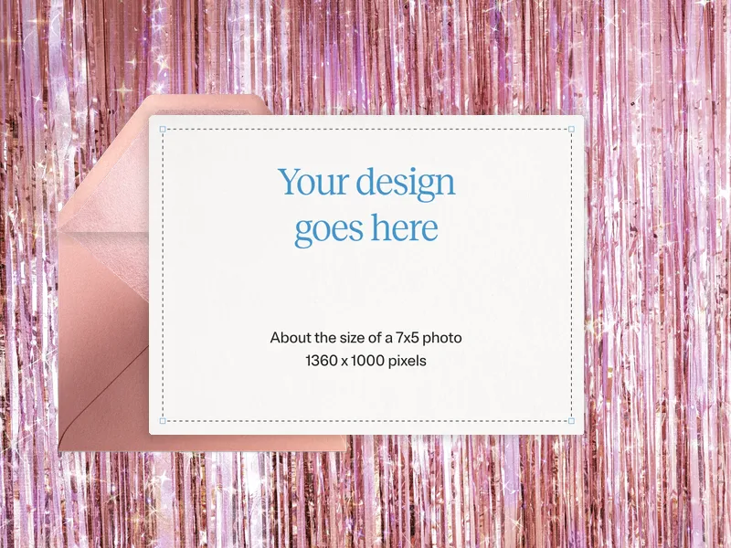 Upload Your Own Design (Tinsel Nights) Invitation premium template design