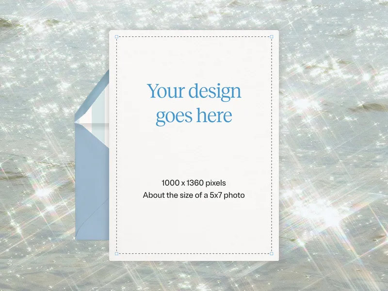 Upload Your Own Design (Ocean Shimmer) - trips_getaways - Invitation