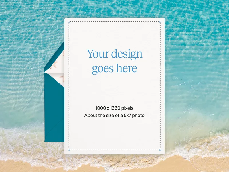 Upload Your Own Design (Beach Party) Invitation premium template design