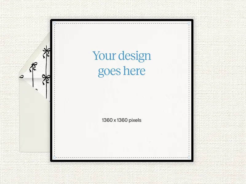 Upload Your Own Design (Bows) Invitation premium template design