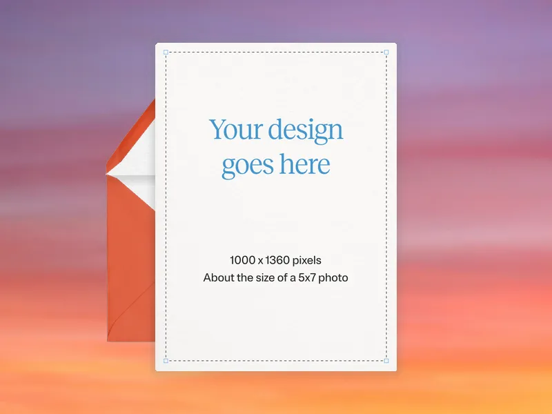 Upload Your Own Design (Summer Sunset) Invitation premium template design