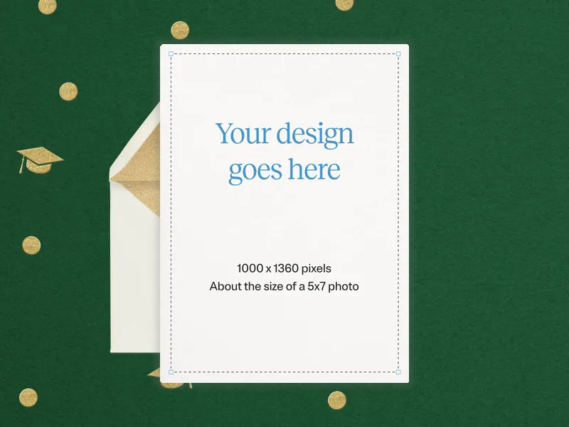 Upload Your Own Design (Graduation Confetti) Invitation premium template design