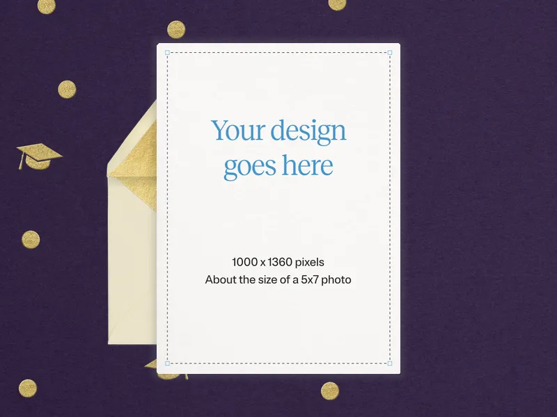 Upload Your Own Design (Graduation Confetti) Invitation premium template design