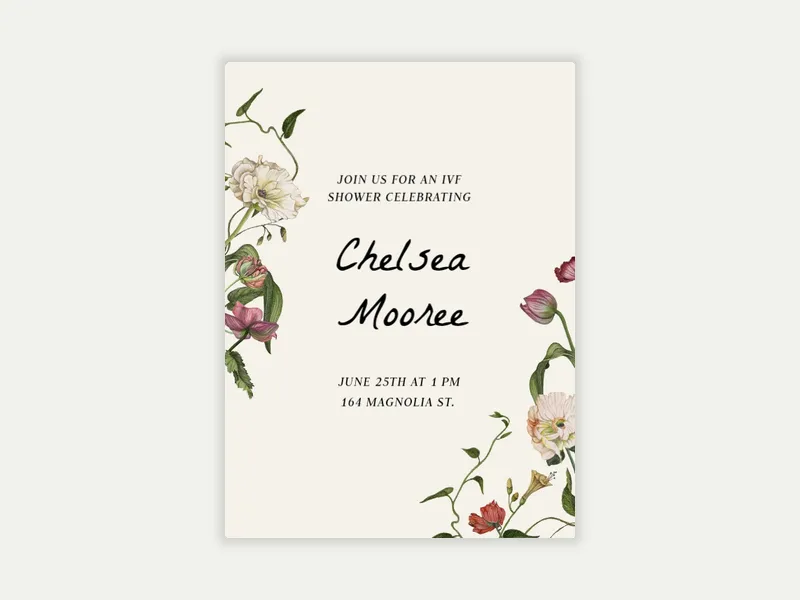 Blooms of Love Invitation free template design