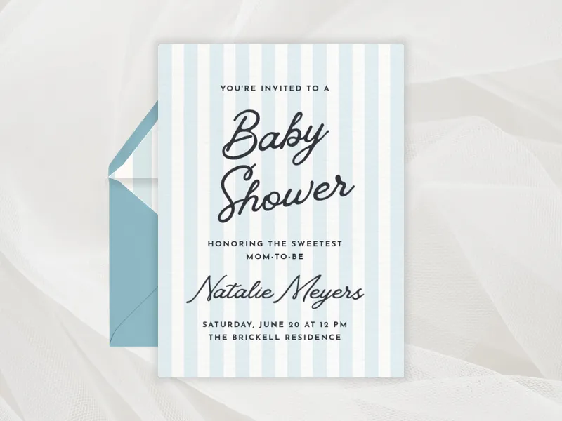 Line Time Invitation premium template design