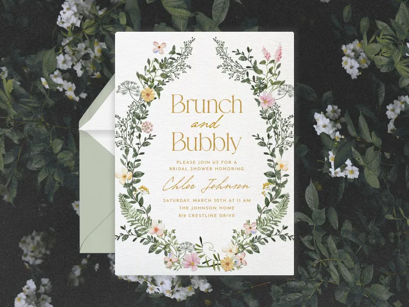 Floral Elegance - bridal_shower - Invitation