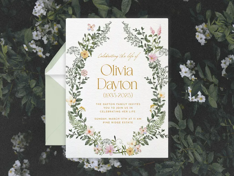 Floral Elegance Invitation premium template design