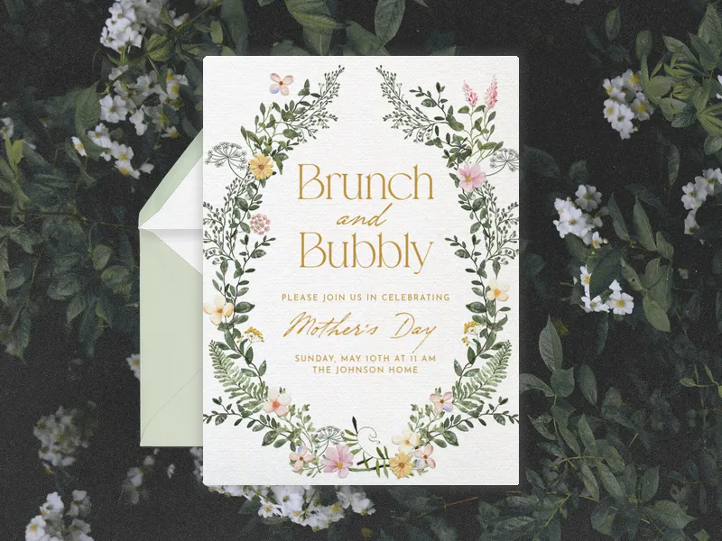 Floral Elegance Invitation premium template design