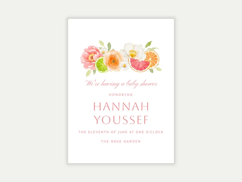 Brilliant Bouquet Invitation free template design