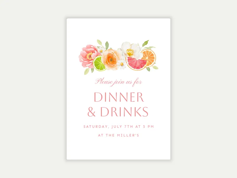 Brilliant Bouquet Invitation free template design