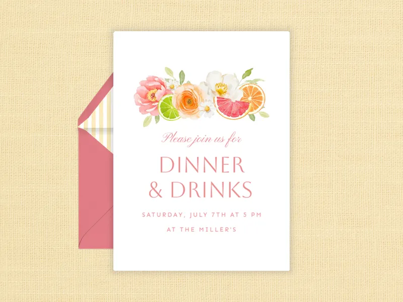 Brilliant Bouquet Invitation premium template design
