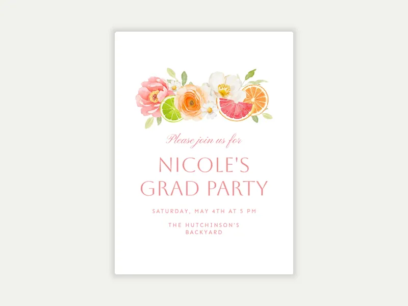 Brilliant Bouquet Invitation free template design