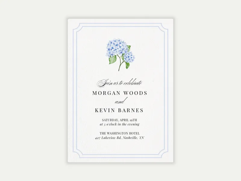 Delicate Blooms Invitation free template design
