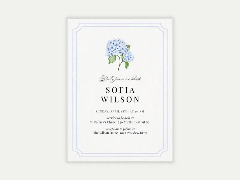 Delicate Blooms Invitation free template design