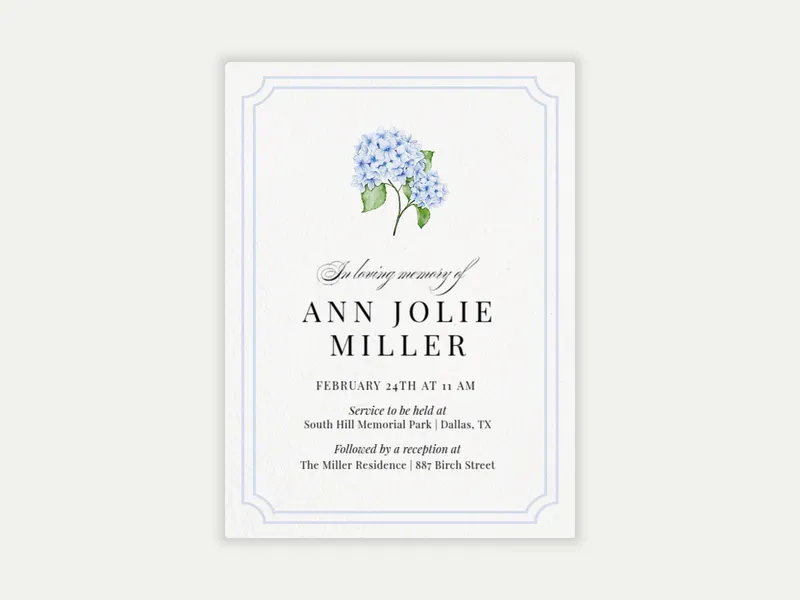 Delicate Blooms Invitation free template design