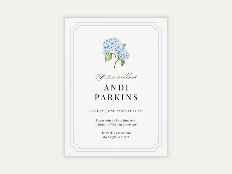 Delicate Blooms Invitation free template design