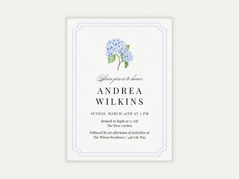 Delicate Blooms Invitation free template design