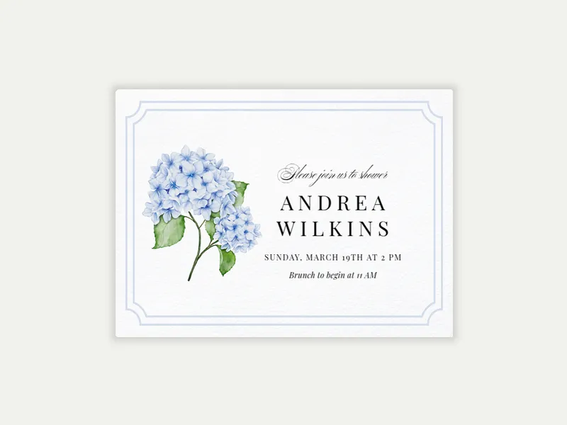 Delicate Blooms Invitation free template design