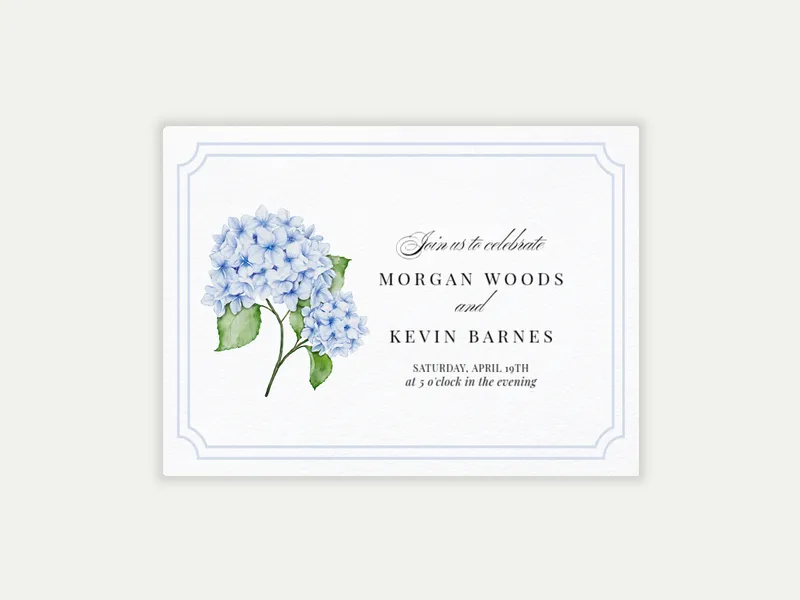 Delicate Blooms Invitation free template design