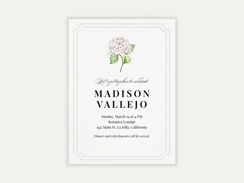 Delicate Blooms Invitation free template design