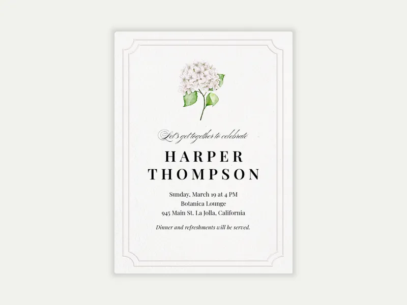 Delicate Blooms Invitation free template design